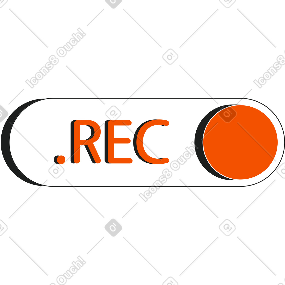 Aufzeichnung-Illustration im Strict-Stil als Download in PNG, SVG