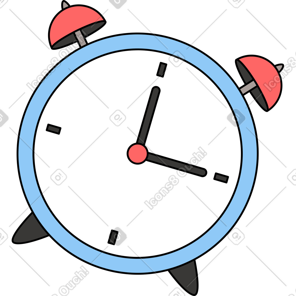 Illustration L'horloge dans le style Sitcom à télécharger aux formats PNG, SVG