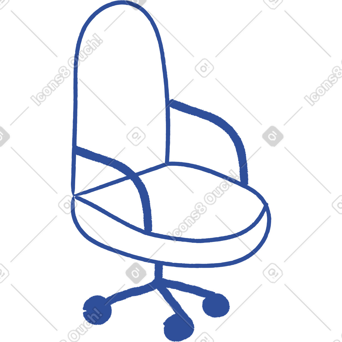Chair illustration in Lime style download in PNG, SVG