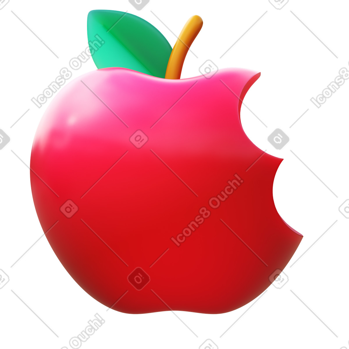 Иллюстрация Bitten apple в PNG и SVG