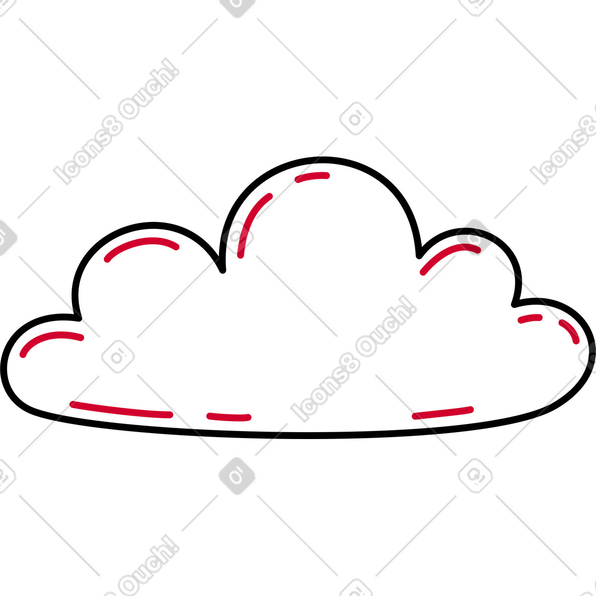 Иллюстрация Белое облако в стиле Ruby — скачать в форматах PNG, SVG