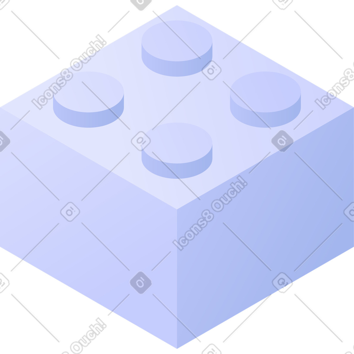 Legostein-Illustration im Quantum-Stil als Download in PNG, SVG
