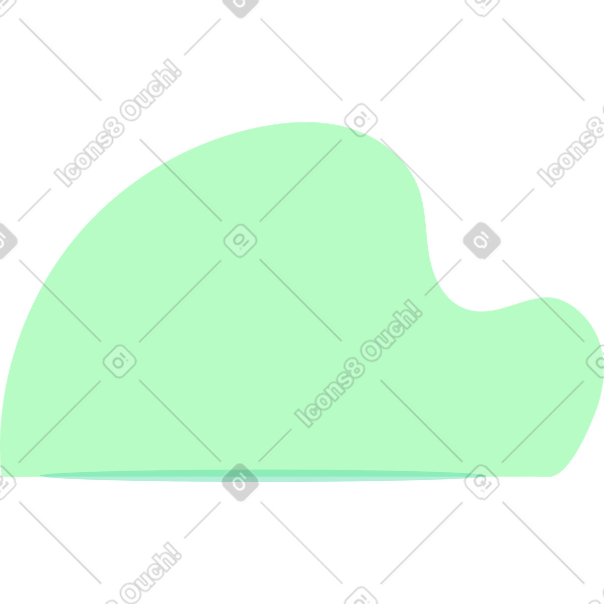 Ilustración Forma verde en estilo Pale a descargar en PNG y SVG