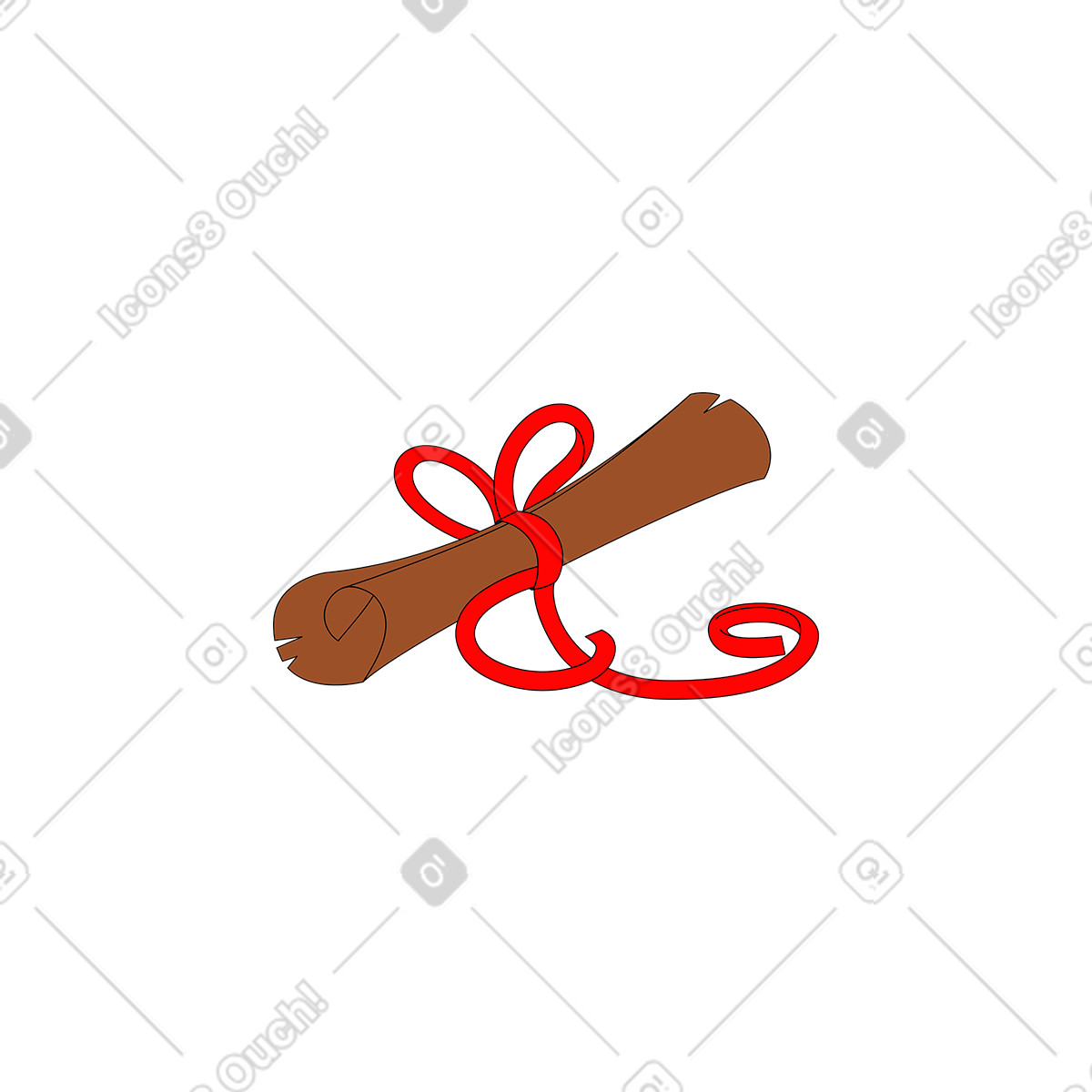 Ilustração de Cinnamon stick em no estilo Pop para baixar em PNG, SVG