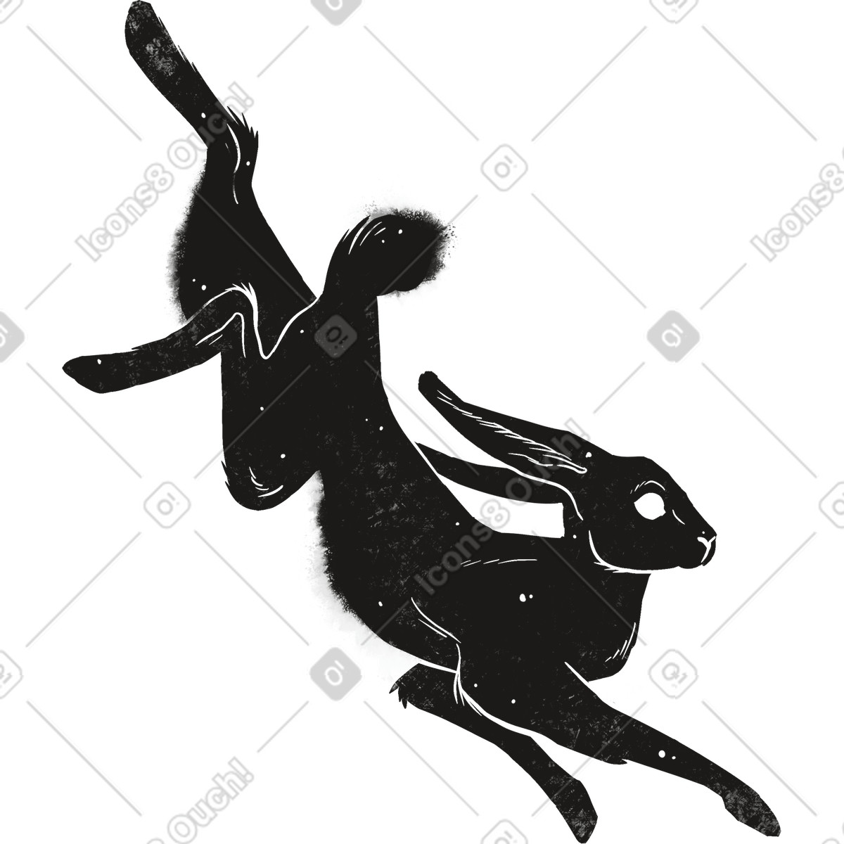 Mystery 스타일의 Hare 일러스트레이션 PNG, SVG 다운로드