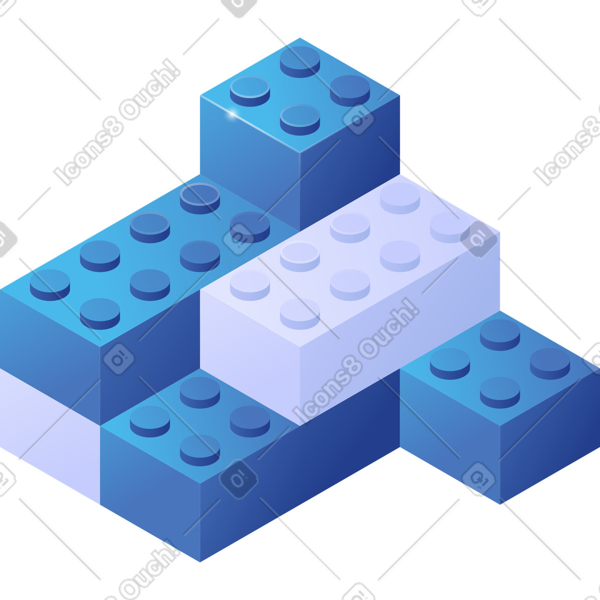Illustration Briques lego de construction dans le style Quantum à télécharger aux formats PNG, SVG