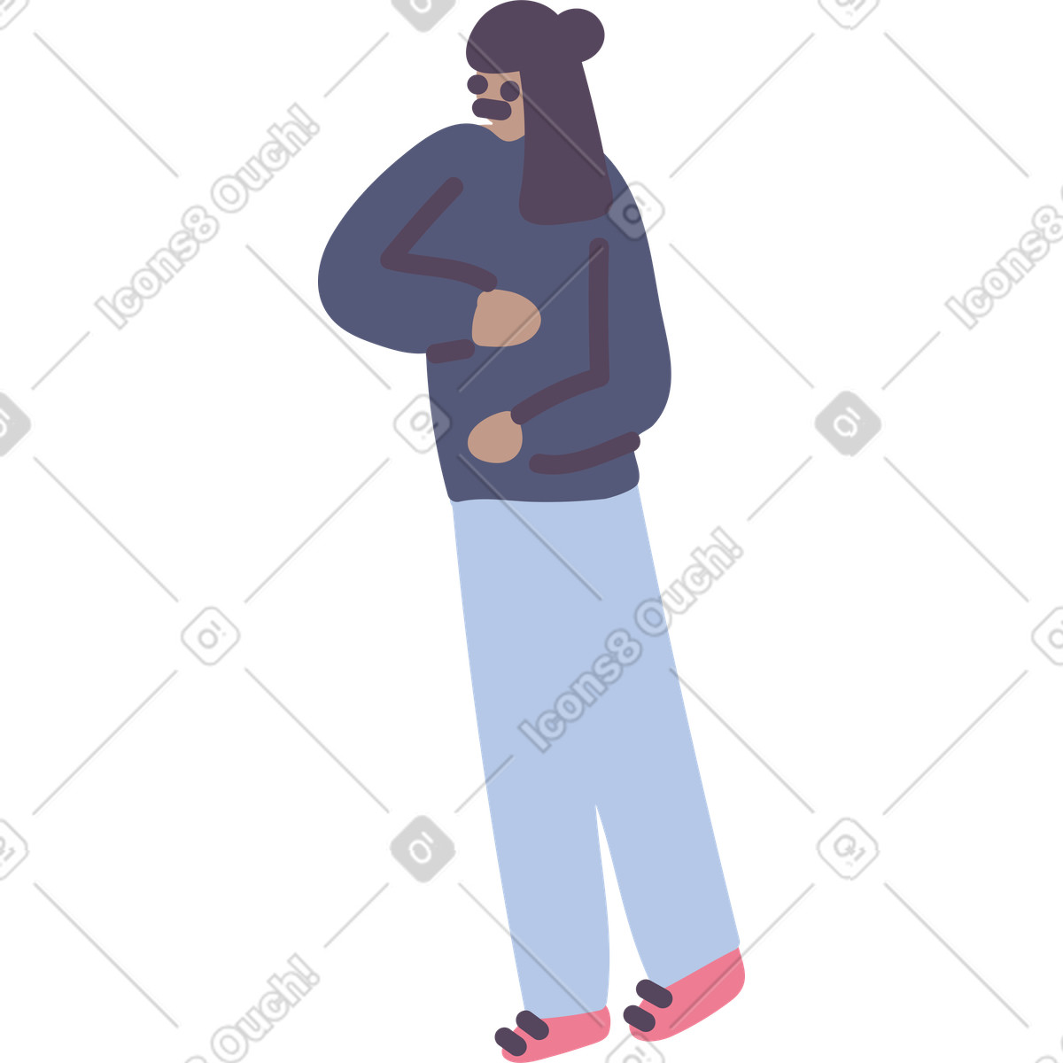 下载 Pluto 风格的 女人 插画，支持 PNG、SVG 格式