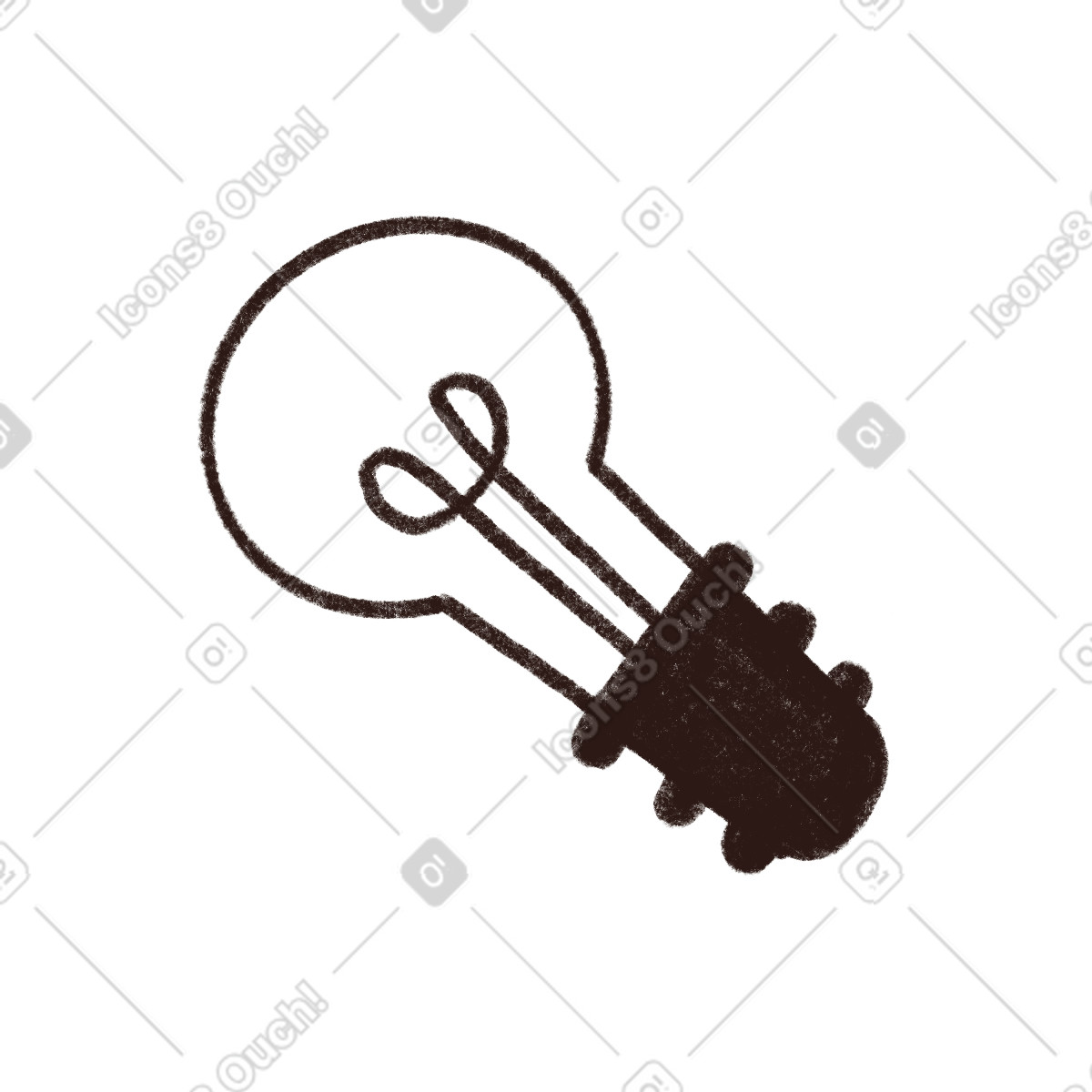 Ilustração de Light bulb em no estilo Blobby para baixar em PNG, SVG