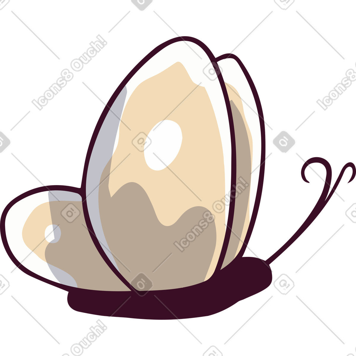 La farfalla illustrazione in stile Eastwood scarica in PNG, SVG