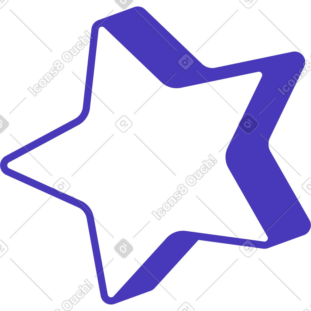 Ilustración Icono estrella en estilo Blueberry a descargar en PNG y SVG