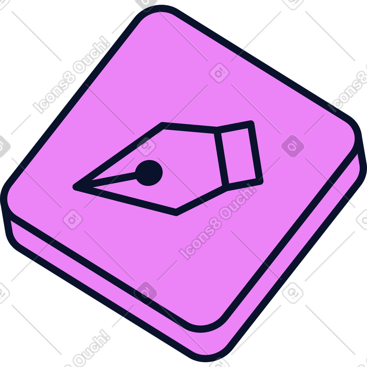 Stiftwerkzeugsymbol-Illustration im Flexy-Stil als Download in PNG, SVG