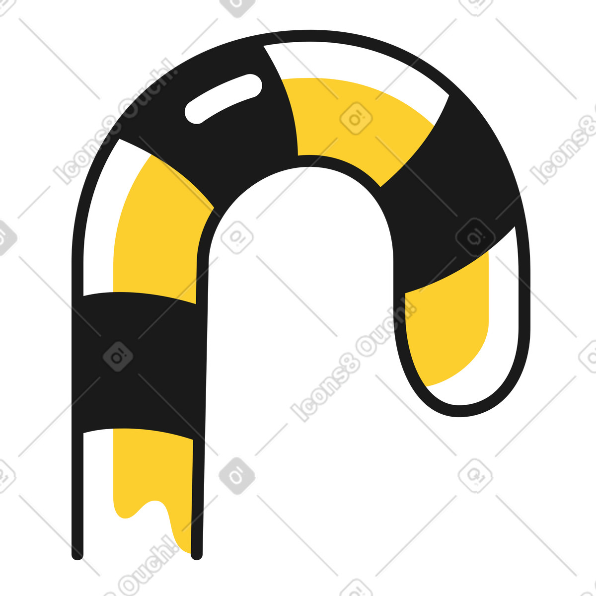 下载 Taxi 风格的 糖果手杖 插画，支持 PNG、SVG 格式