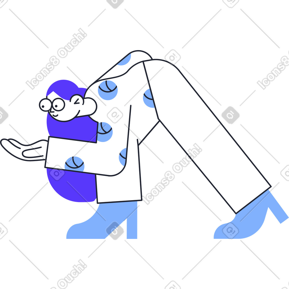 Donna illustrazione in stile Pablita scarica in PNG, SVG