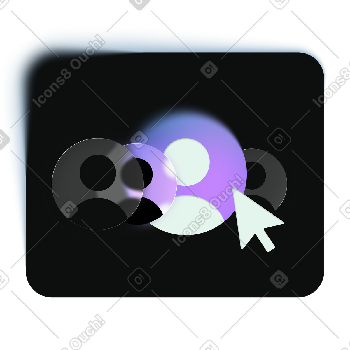PNG、SVG 形式の Hr ユーザー選択インターフェース プロファイルインタラクション ui イラスト