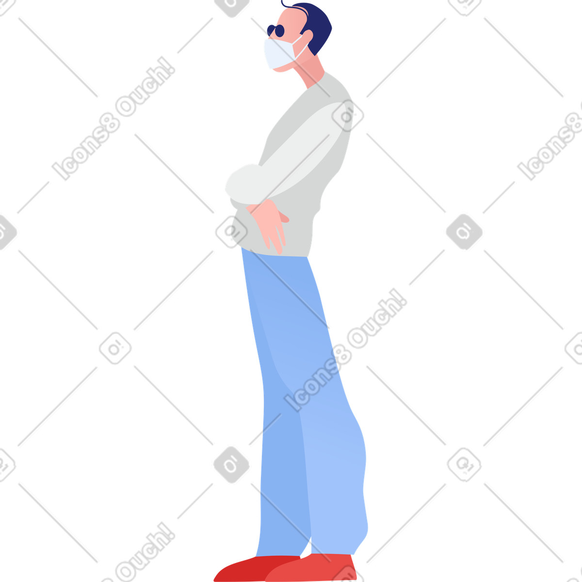 Ilustración Hombre en estilo Clip a descargar en PNG y SVG