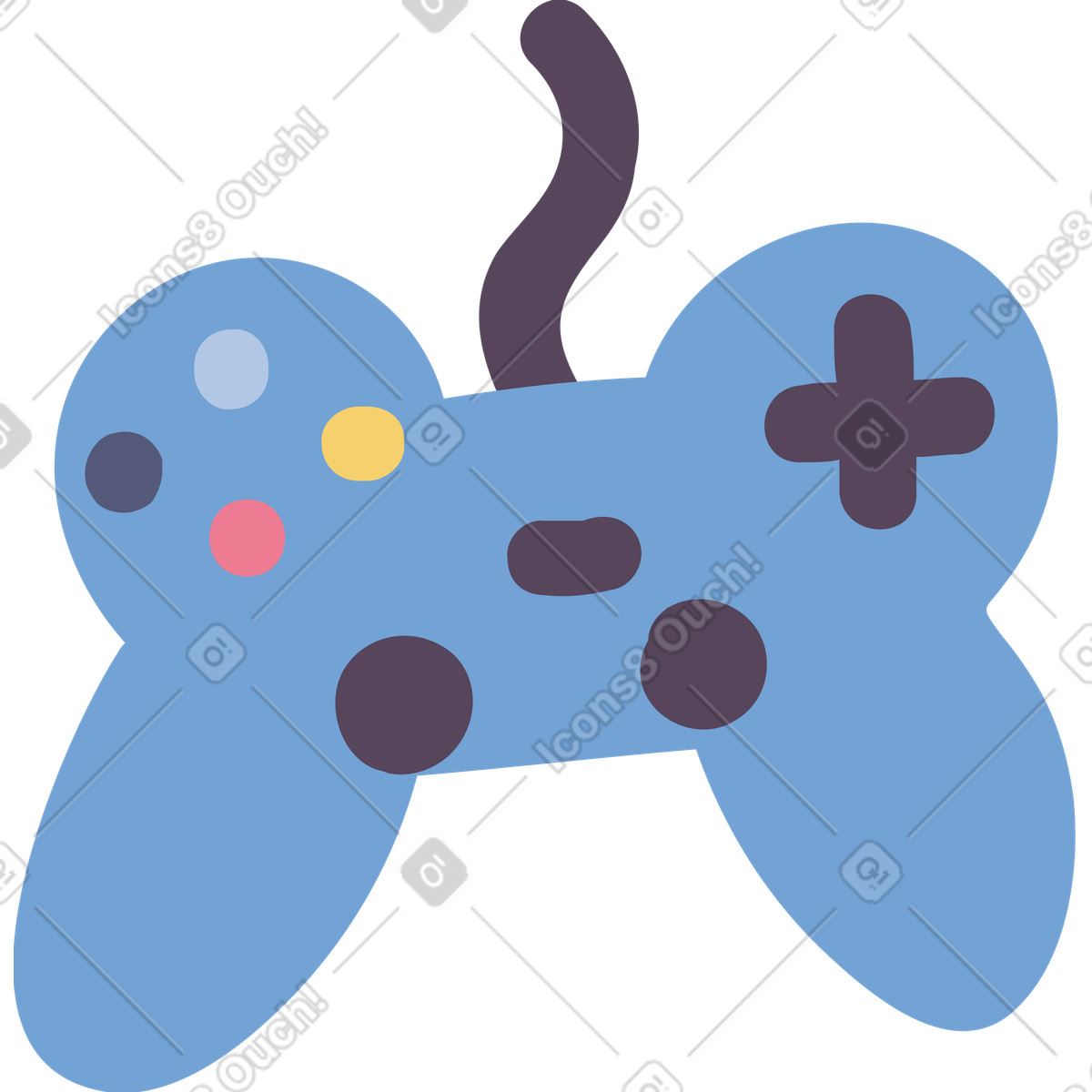 Gamepad illustrazione in stile Pluto scarica in PNG, SVG