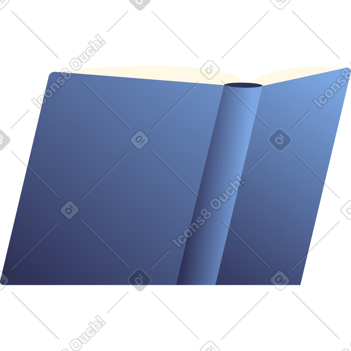 Libro aperto illustrazione in stile Beam scarica in PNG, SVG