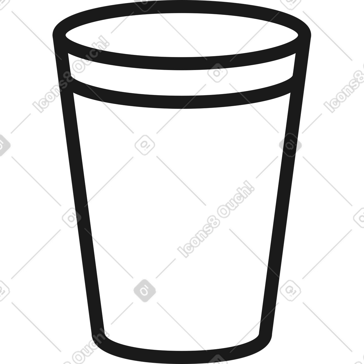 Paper cup illustration in Taxi style download in PNG, SVG