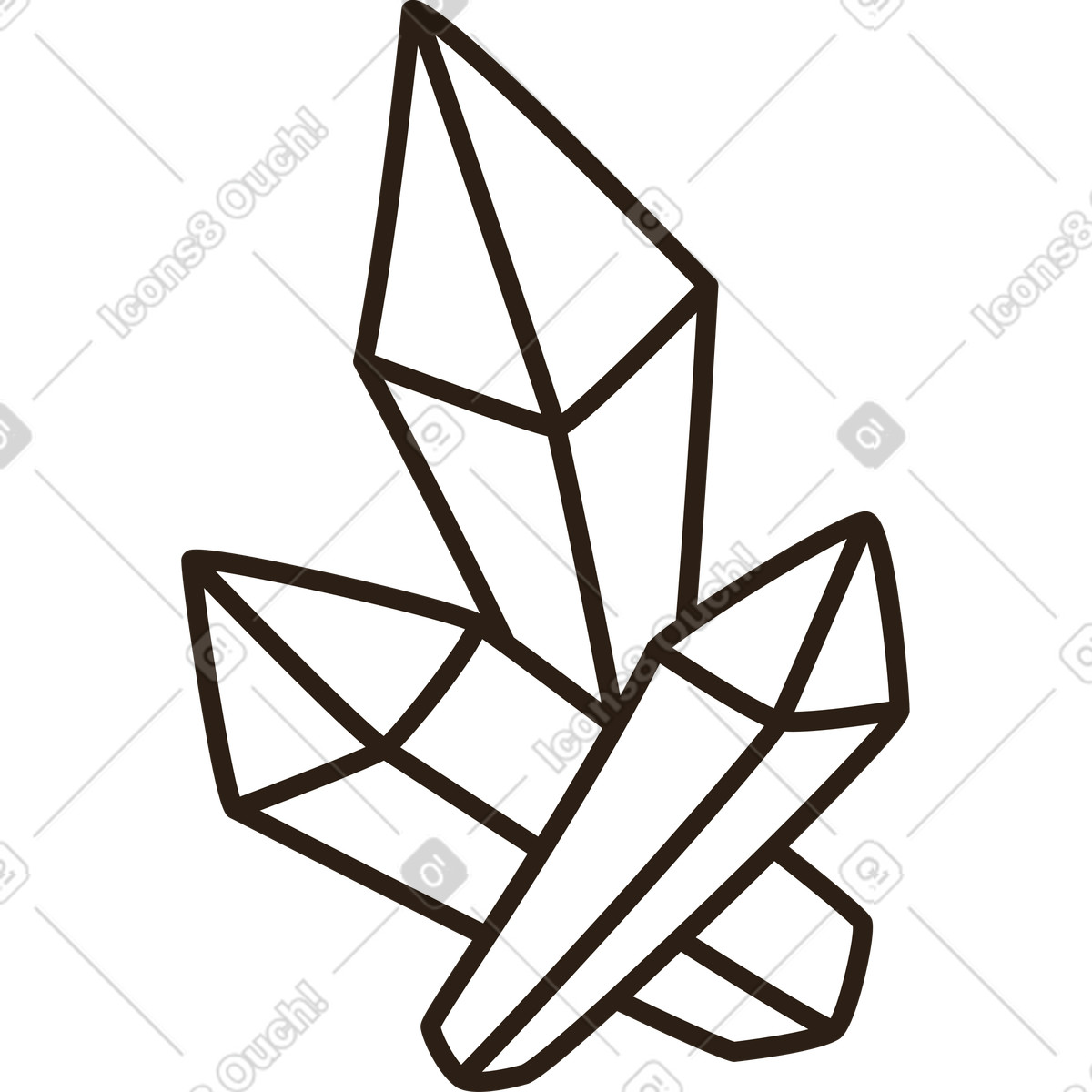 下载 Plain 风格的 白色晶体 插画，支持 PNG、SVG 格式
