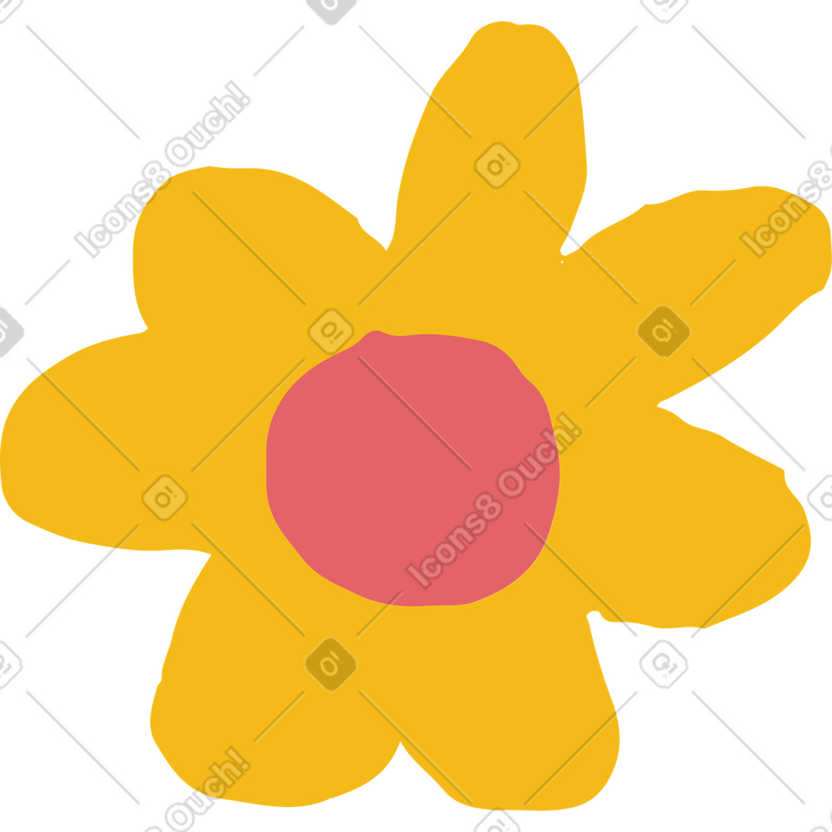 Ilustración Flor en estilo Flamenco a descargar en PNG y SVG