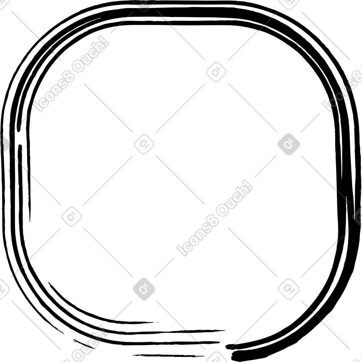 Thick rhombus illustration in Twirl style download in PNG, SVG