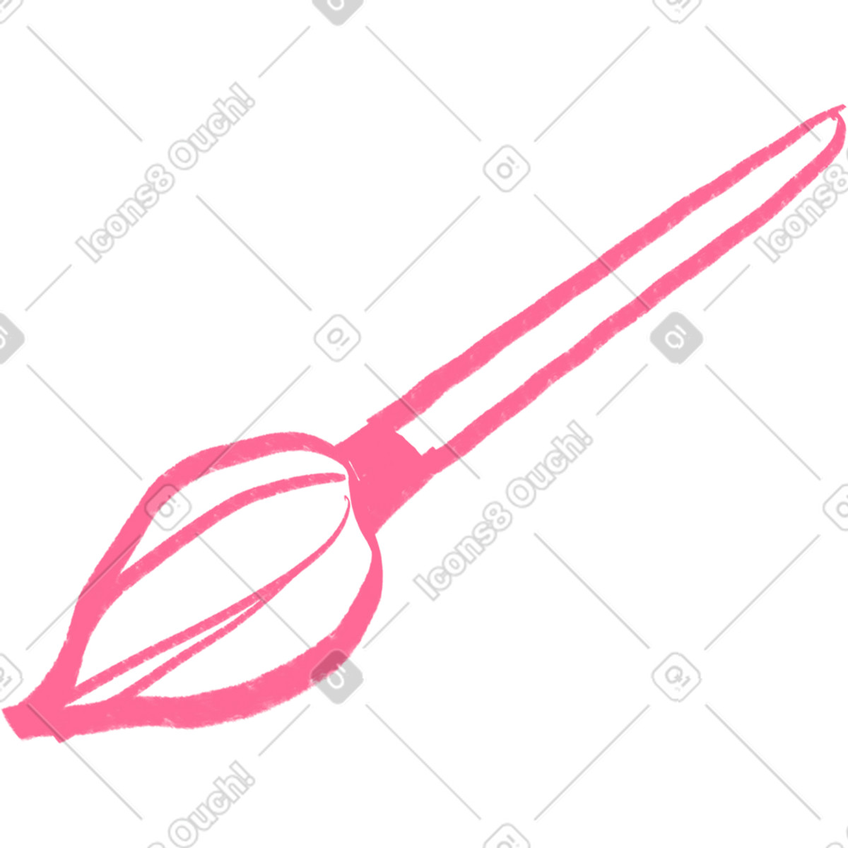 Ilustración Pink brush en estilo Quirky a descargar en PNG y SVG