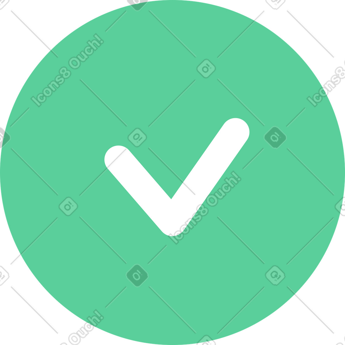 Check mark illustration in Marginalia style download in PNG, SVG
