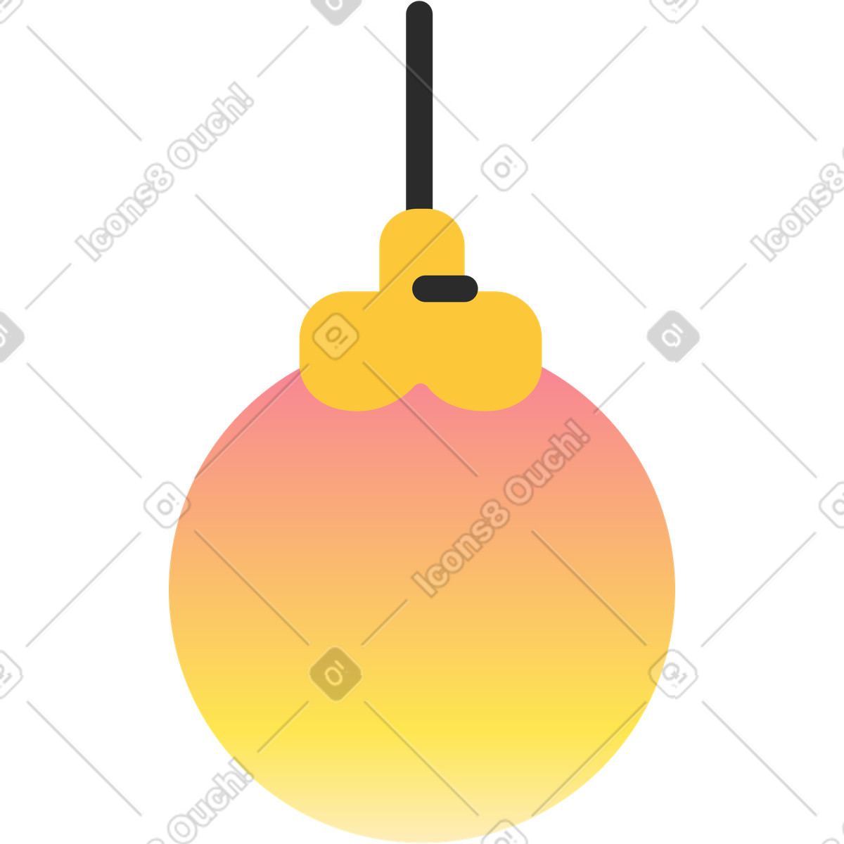 Giocattolo giallo di natale illustrazione in stile Marginalia scarica in PNG, SVG