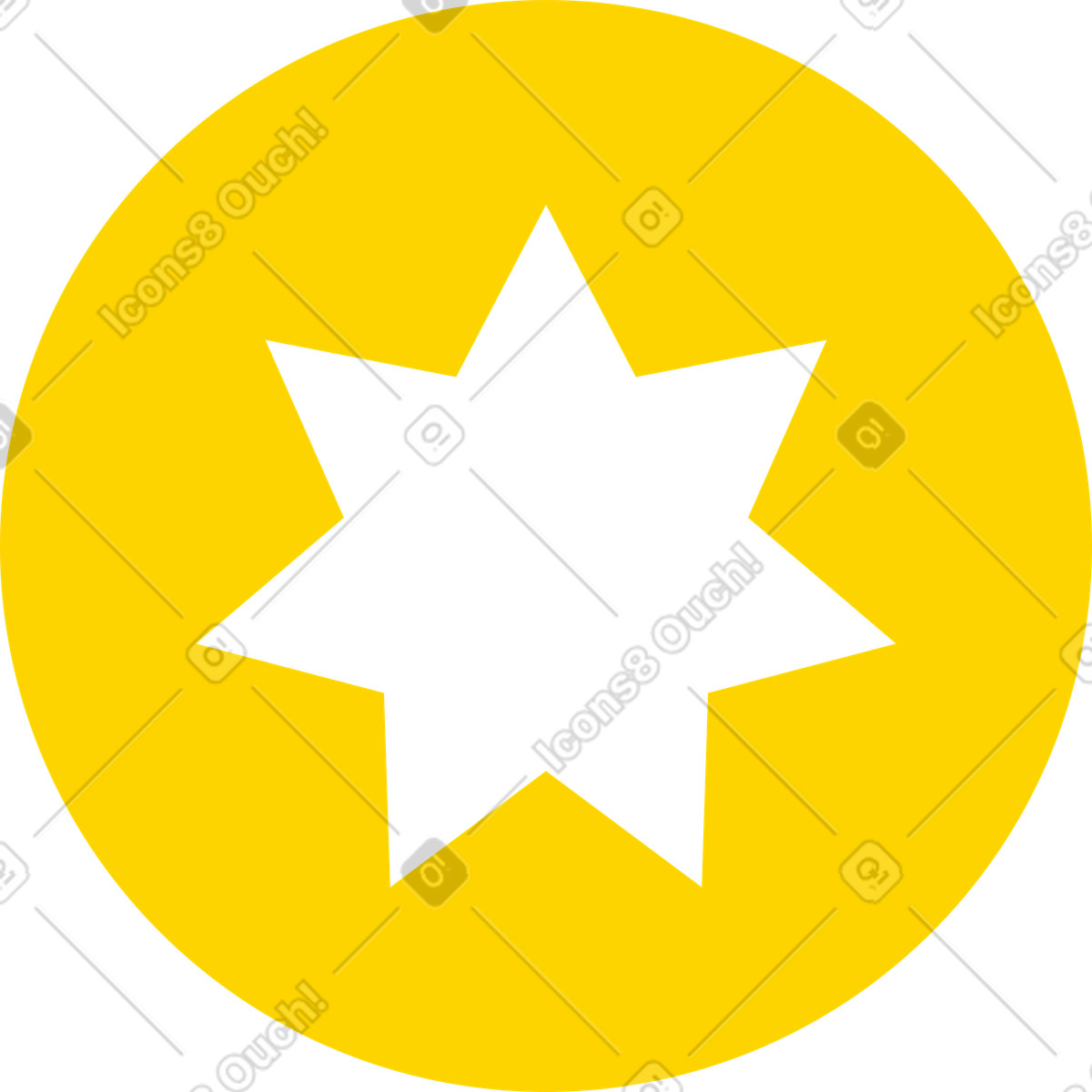Star inside circle illustration in Framework style download in PNG, SVG