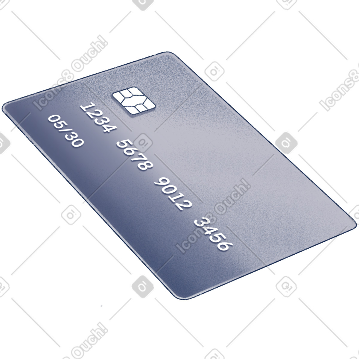 Bank card illustration in Haze style download in PNG, SVG