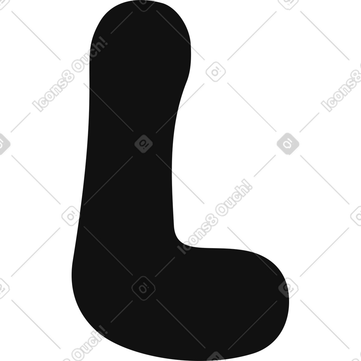 Ilustración Letra l en estilo Journal a descargar en PNG y SVG