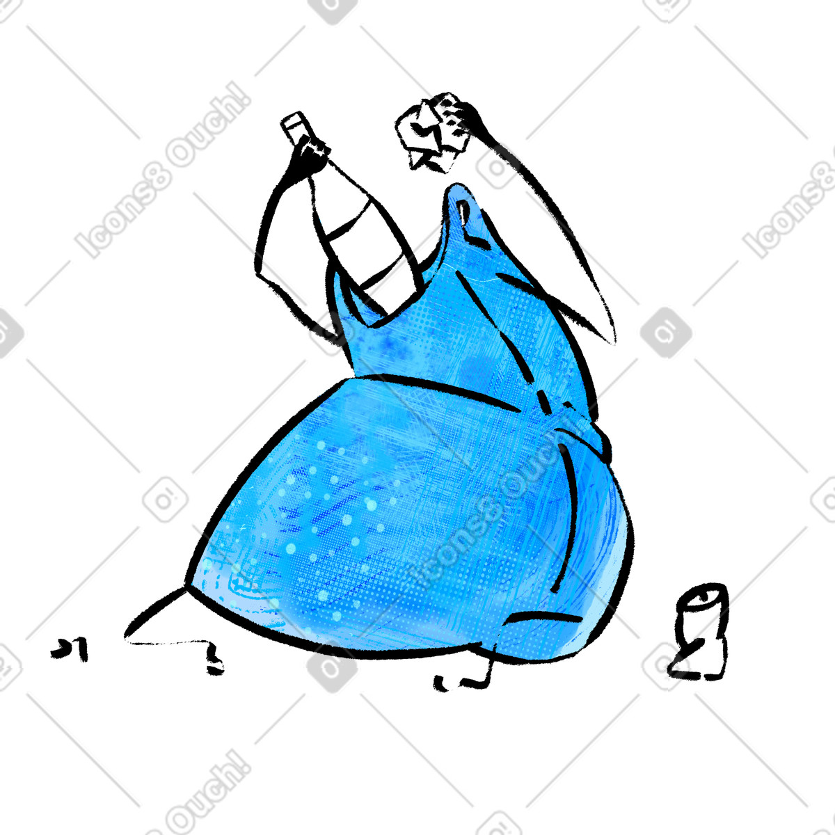 Иллюстрация Waste collection, Recycling and sustainability в стиле Doobry — скачать в форматах PNG, SVG