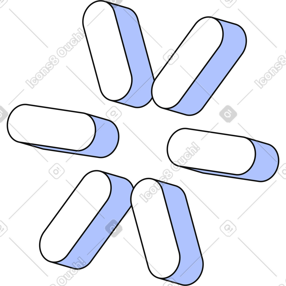 Ilustración Signo de carga spinner en estilo Techny a descargar en PNG y SVG