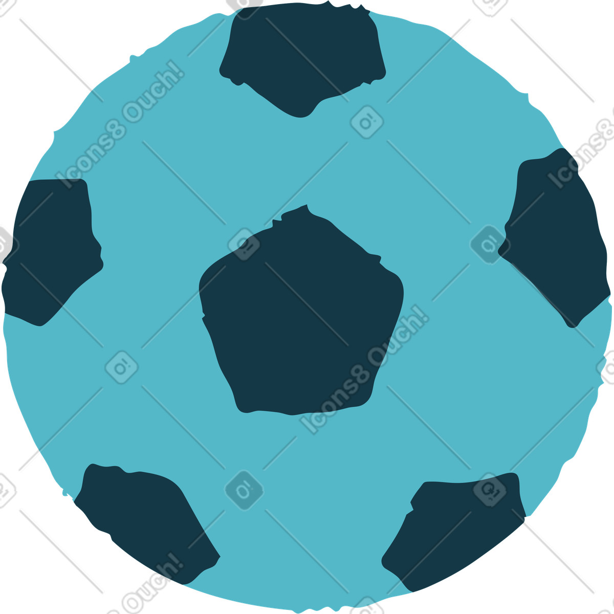 Calcio illustrazione in stile Flamenco scarica in PNG, SVG