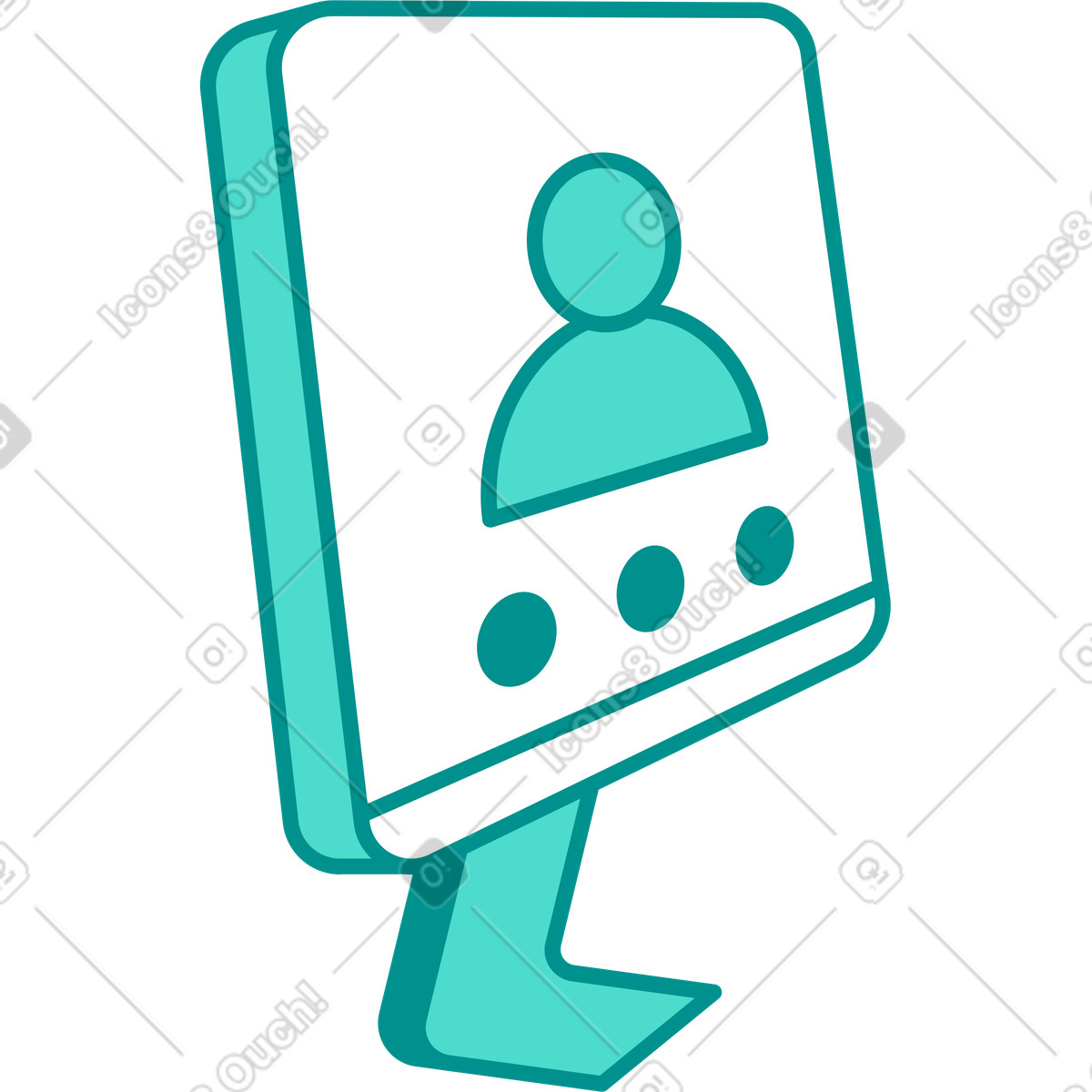 Monitor illustration clipart image showcasing technology in PNG SVG