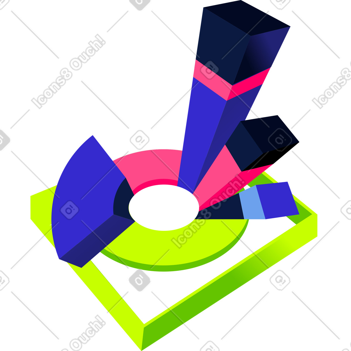 Ilustração de Gráfico volumétrico em no estilo Space para baixar em PNG, SVG