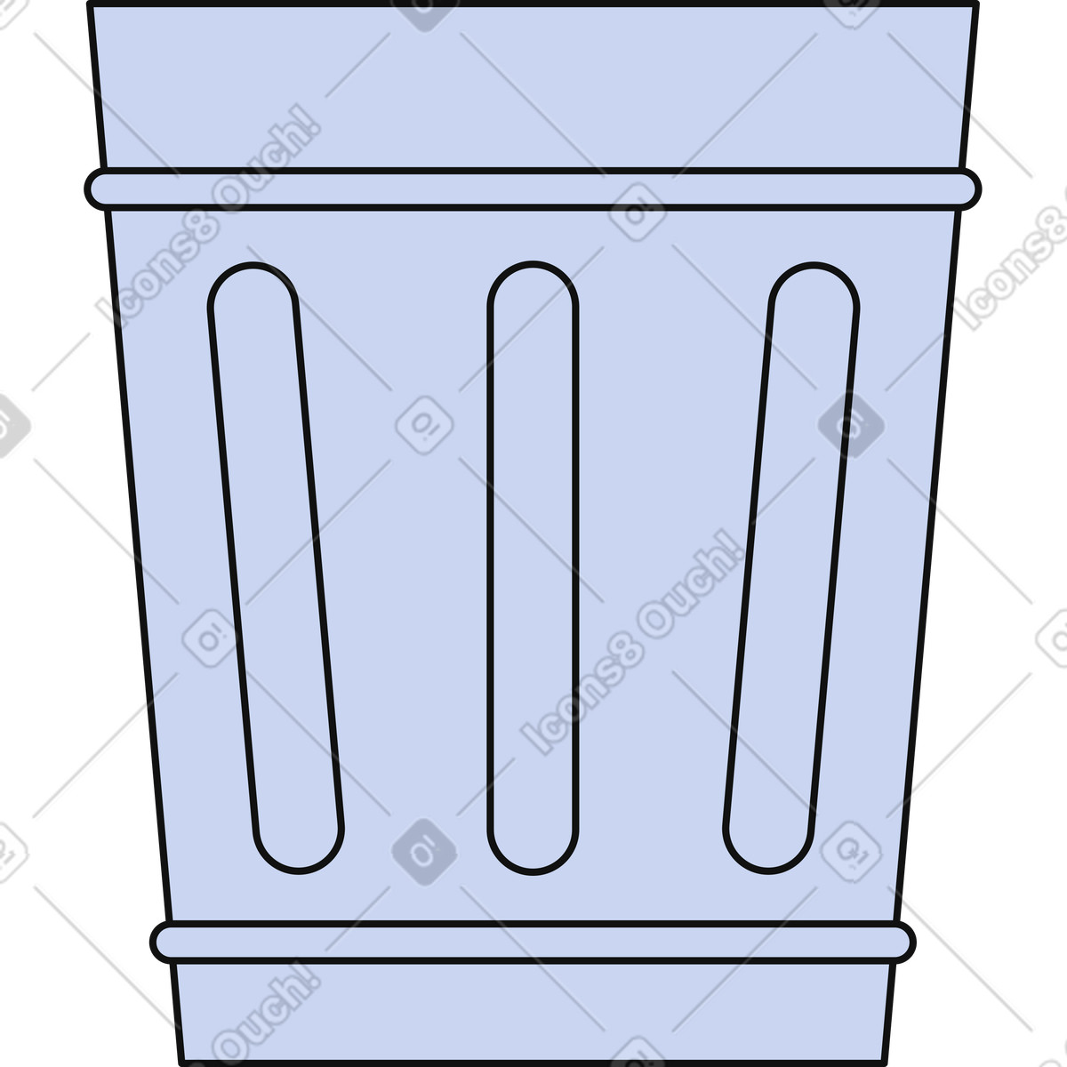 Illustration Poubelle dans le style Bloom à télécharger aux formats PNG, SVG