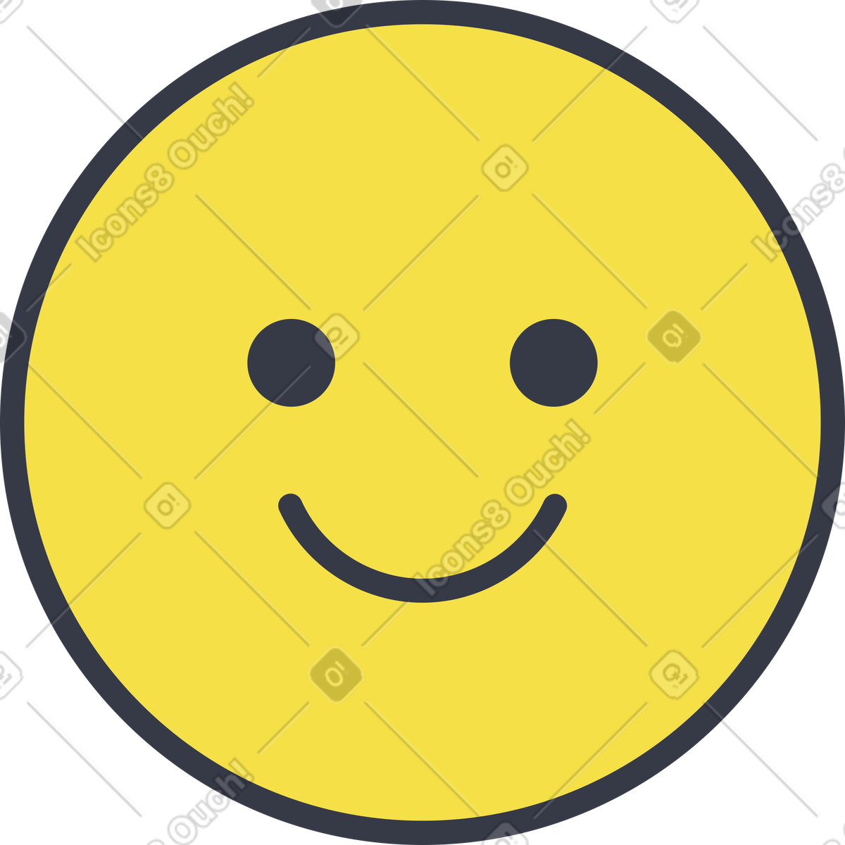 Ilustração de Rosto sorridente em no estilo Abstract para baixar em PNG, SVG