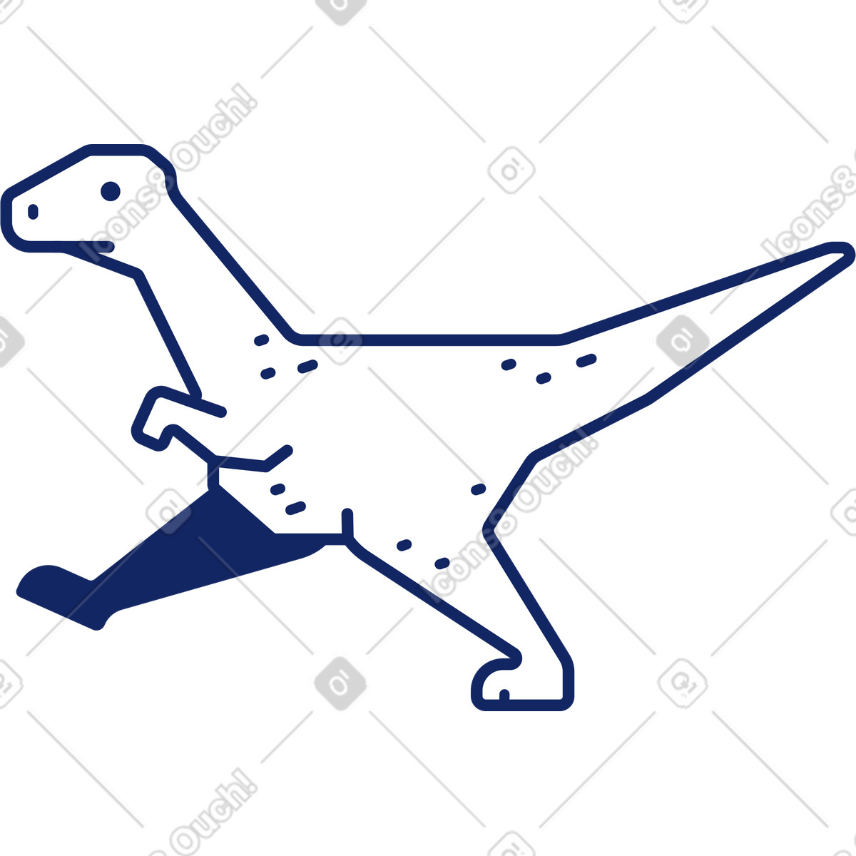 Raptor illustration in Cyborg style download in PNG, SVG