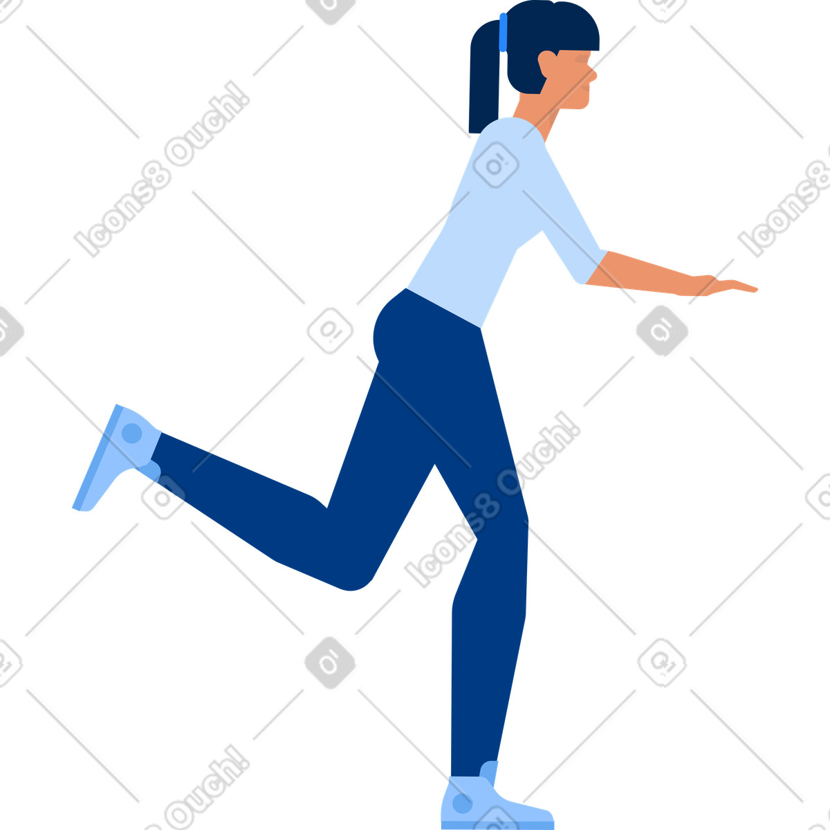 Illustration Femme shopping dans le style Urban à télécharger aux formats PNG, SVG