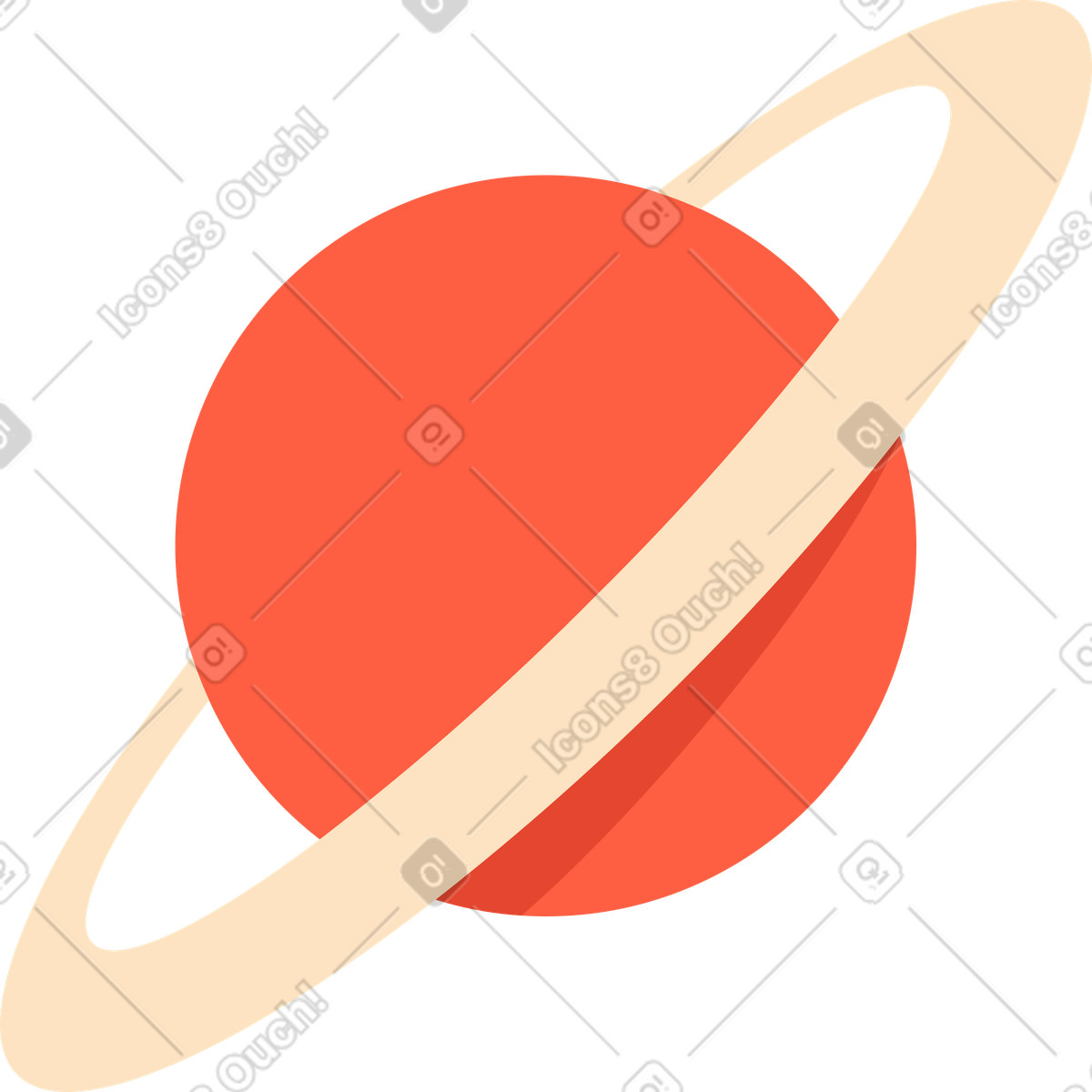 Planet saturn-Illustration im Dizzy-Stil als Download in PNG, SVG