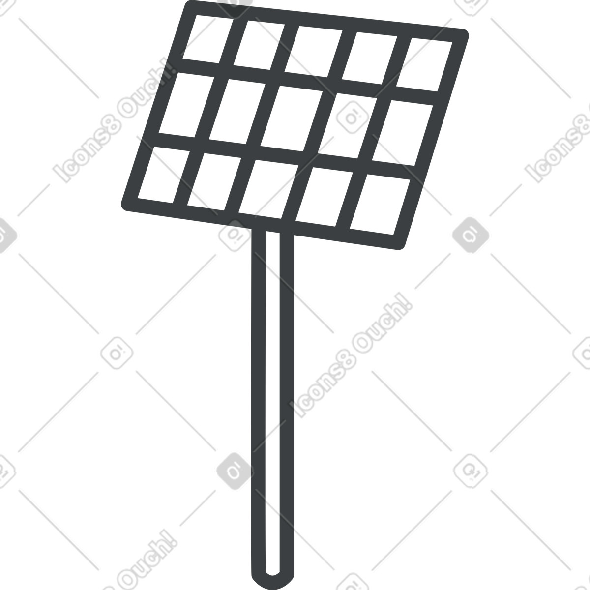 Batteria solare illustrazione in stile Kiddo scarica in PNG, SVG