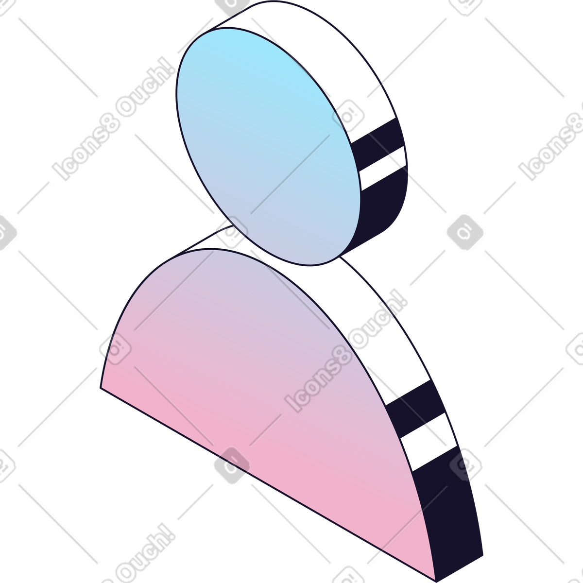 User icon illustration in Node style download in PNG, SVG