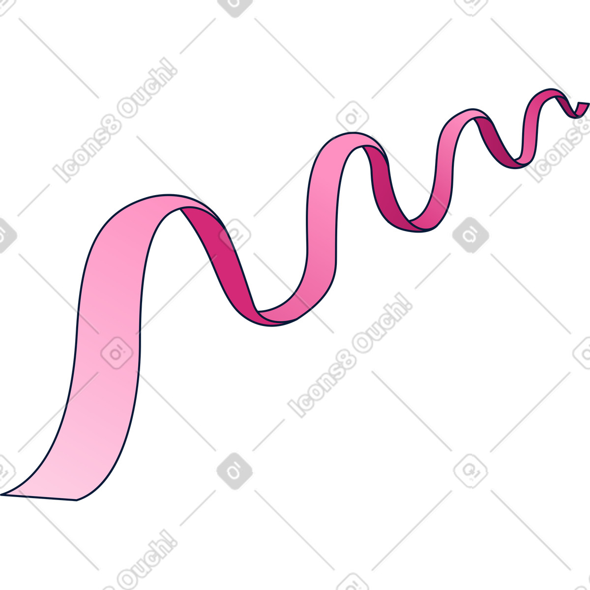 Ribbon illustration in Neat style download in PNG, SVG