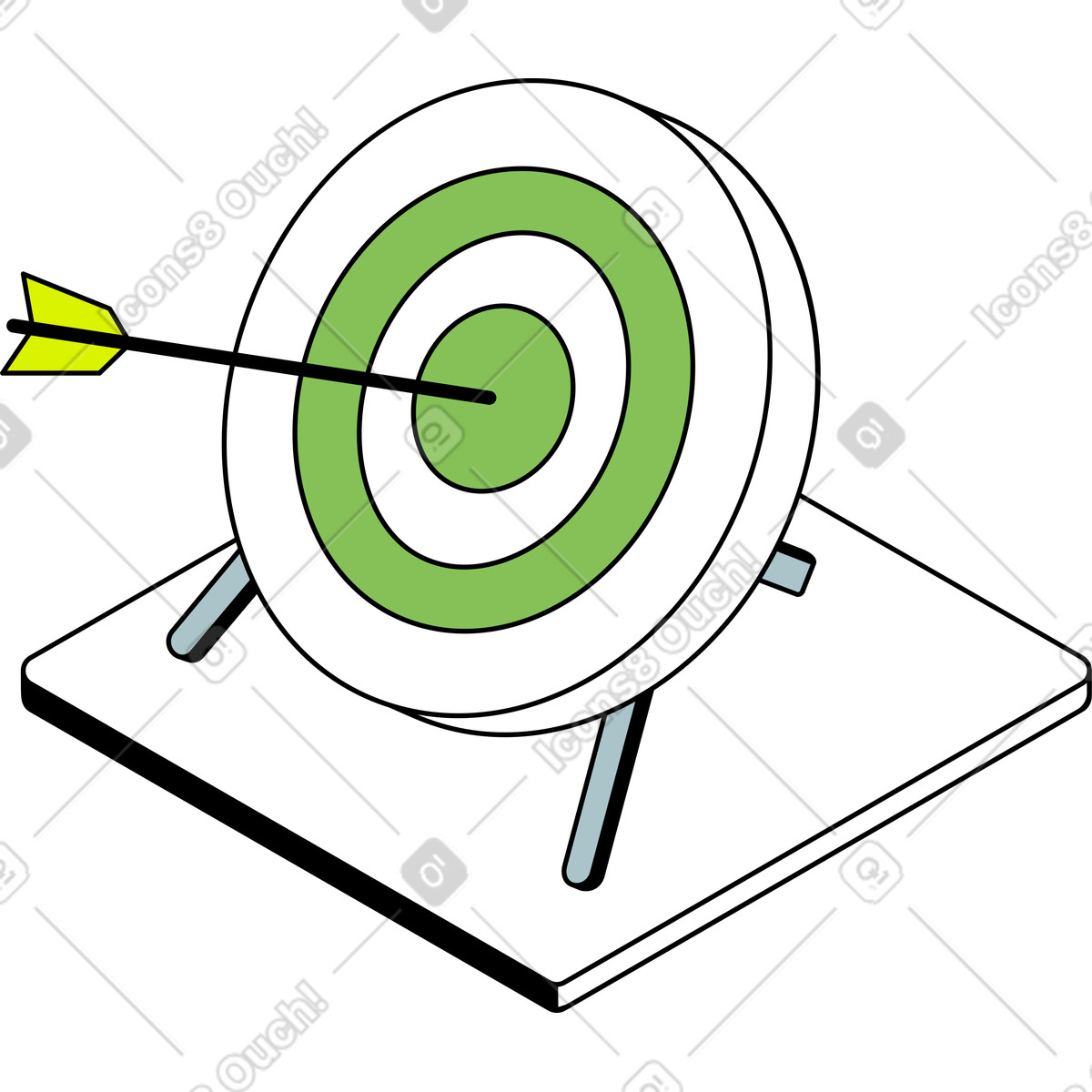 Ilustração de Alvo em no estilo Isometric para baixar em PNG, SVG