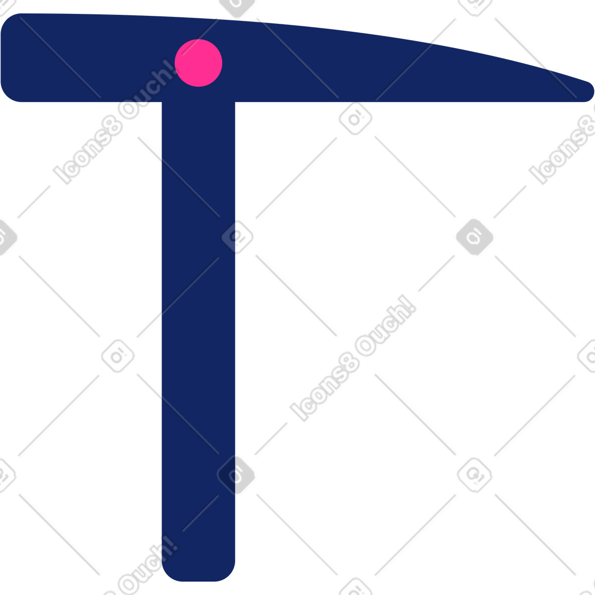 Piccone illustrazione in stile Cyborg scarica in PNG, SVG