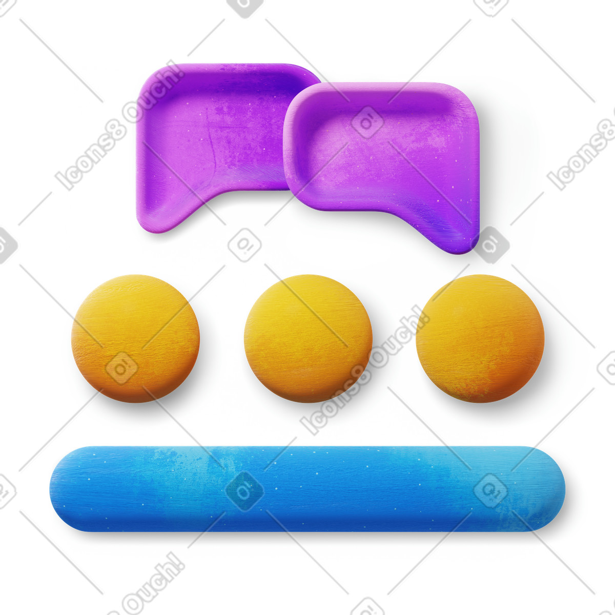 3D Microsoft Fluent illustration スタイルの Abstract people working together and communicating のイラストをPNG、SVG形式でダウンロード