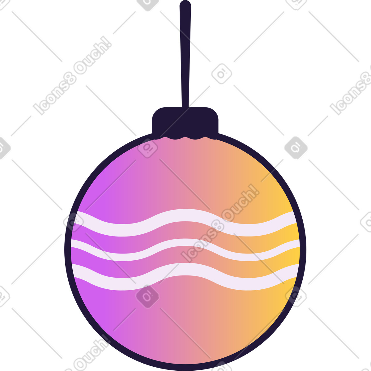 Ilustración Christmas ball en estilo Conifer a descargar en PNG y SVG