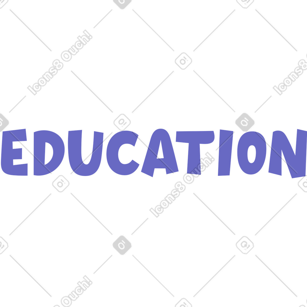 Lilac lettering education illustrazione in stile Woof scarica in PNG, SVG