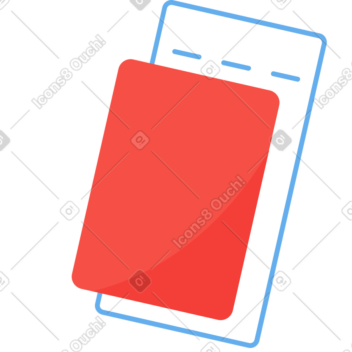 Roter pass mit flugticket animierte Illustration im Sammy-Stil als Download in GIF, Lottie (JSON), AE